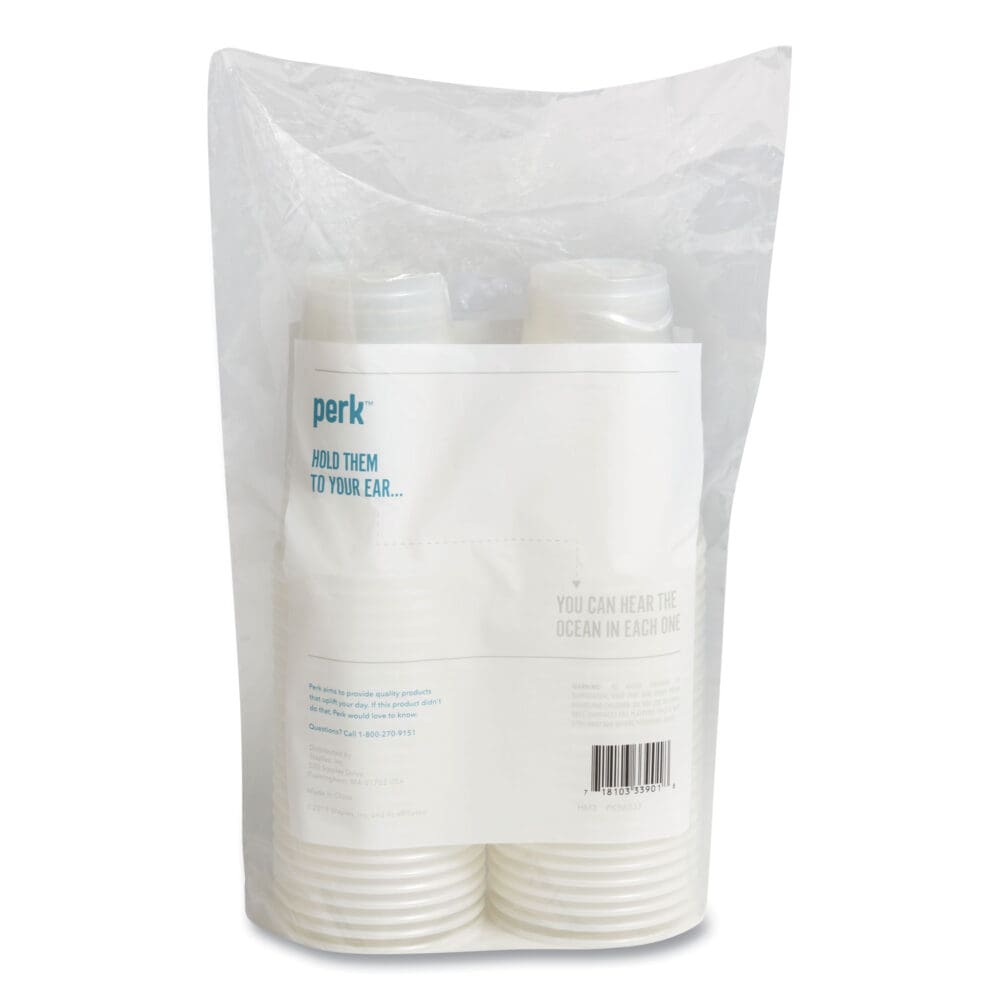 Plastic Cold Cups, 12 oz, Clear, 50/Pack - Image 2