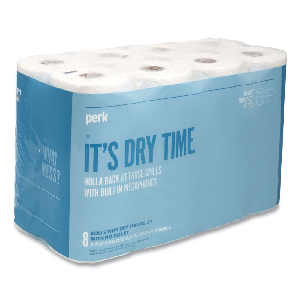 Choose-A-Size Kitchen Roll Paper Towels, 2-Ply, 5.9 x 11, White, 116 Sheets/Roll, 8 Rolls/Pack - Image 2