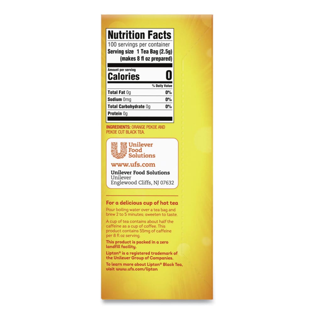 Tea Bags, Black, 100/Box - Image 2