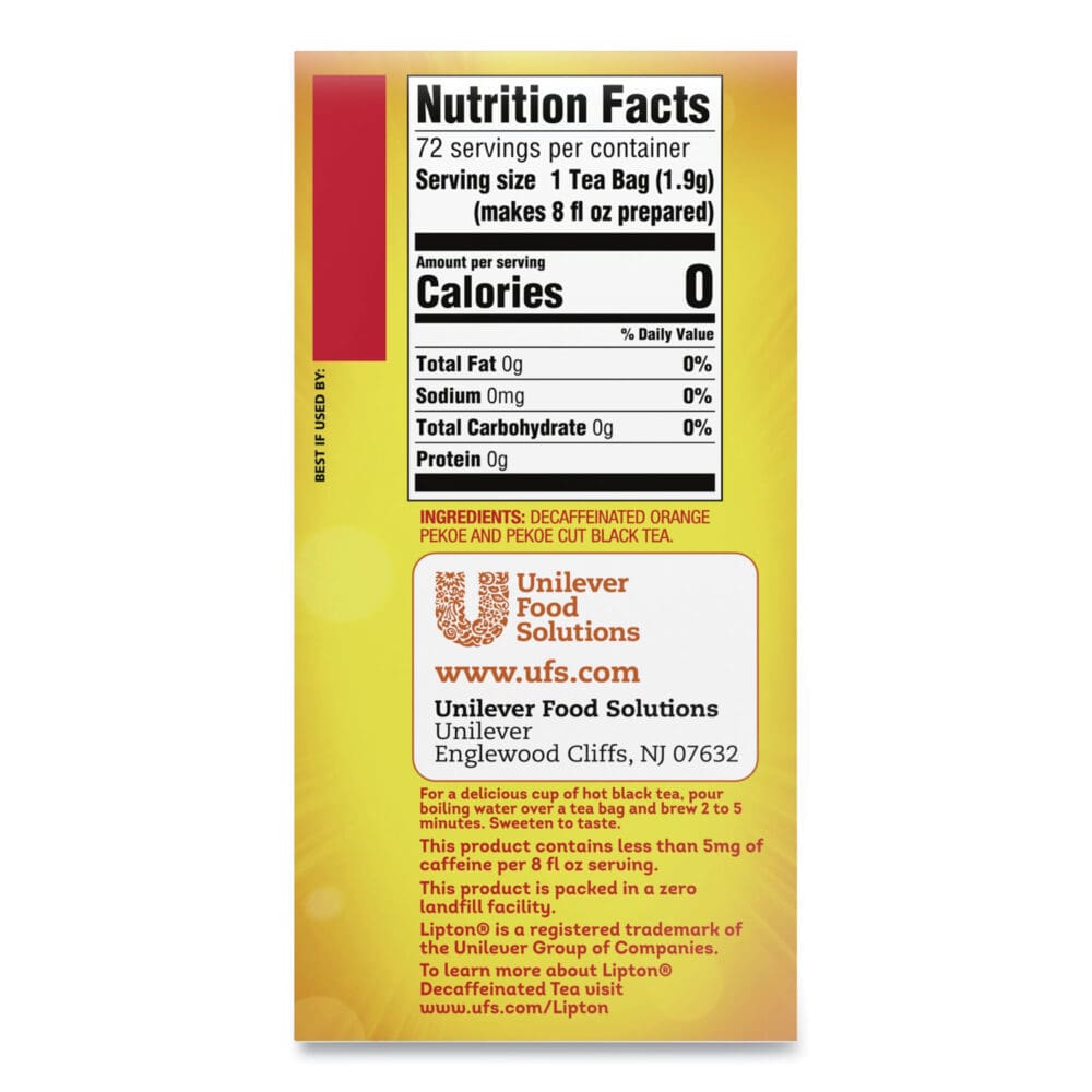 Tea Bags, Decaffeinated, 72/Box - Image 4