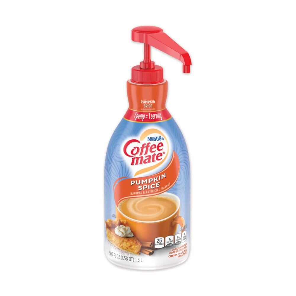 Liquid Coffee Creamer, Pumpkin Spice, 1.5 L Pump Bottle, 2/Carton - Image 10
