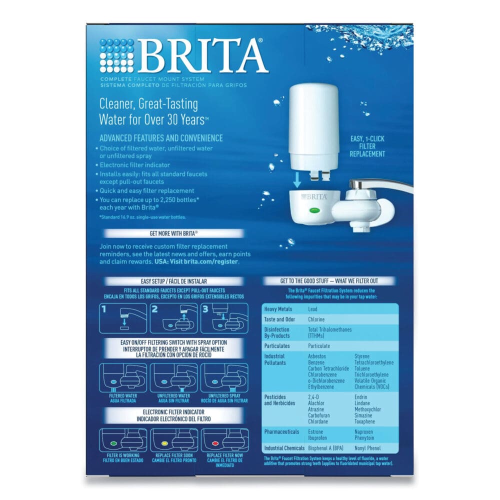 On Tap Faucet Water Filter System, White, 4/Carton - Image 14