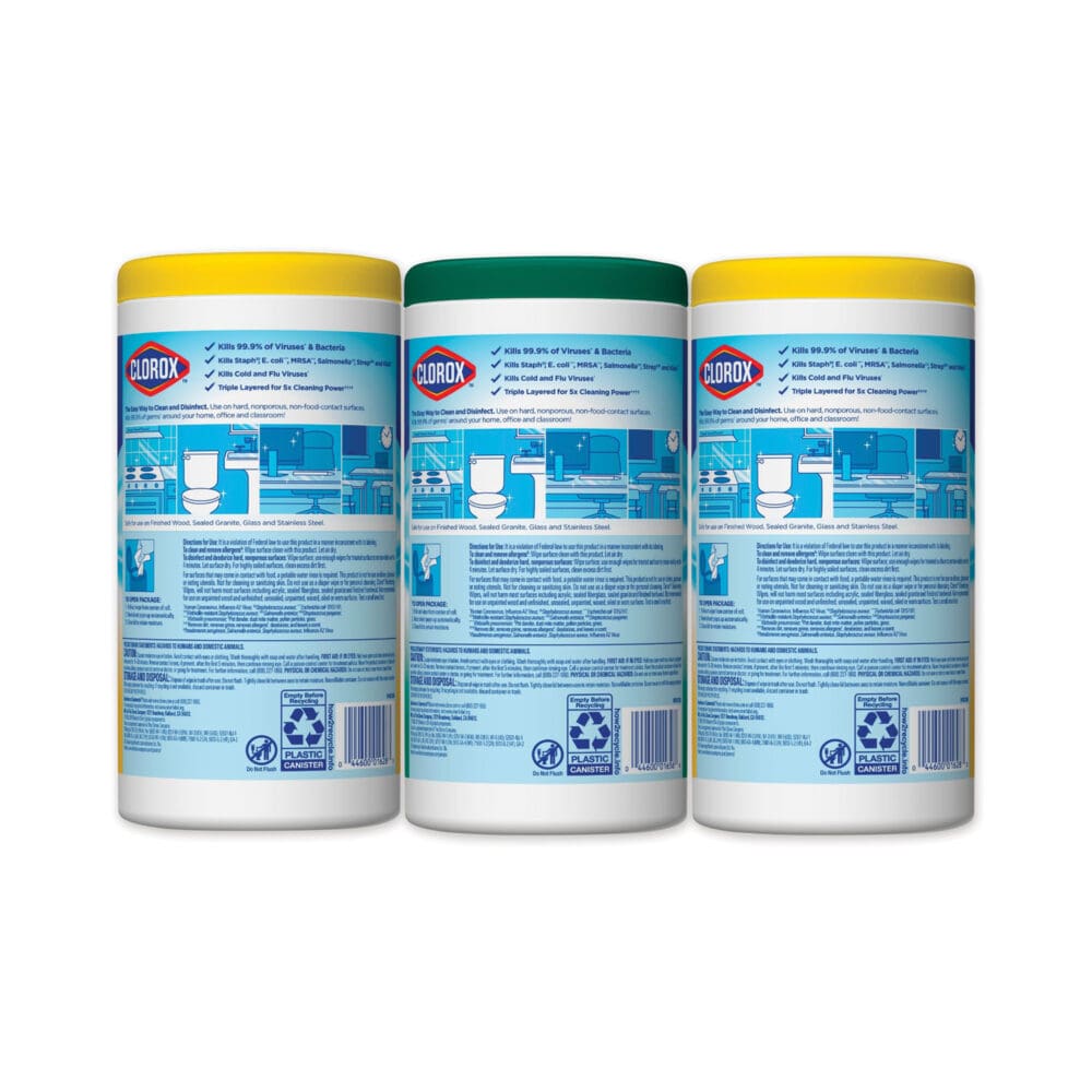 Disinfecting Wipes, 1-Ply, 7 x 8, Fresh Scent/Citrus Blend, White, 75/Canister, 3/Pack, 4 Packs/Carton - Image 8