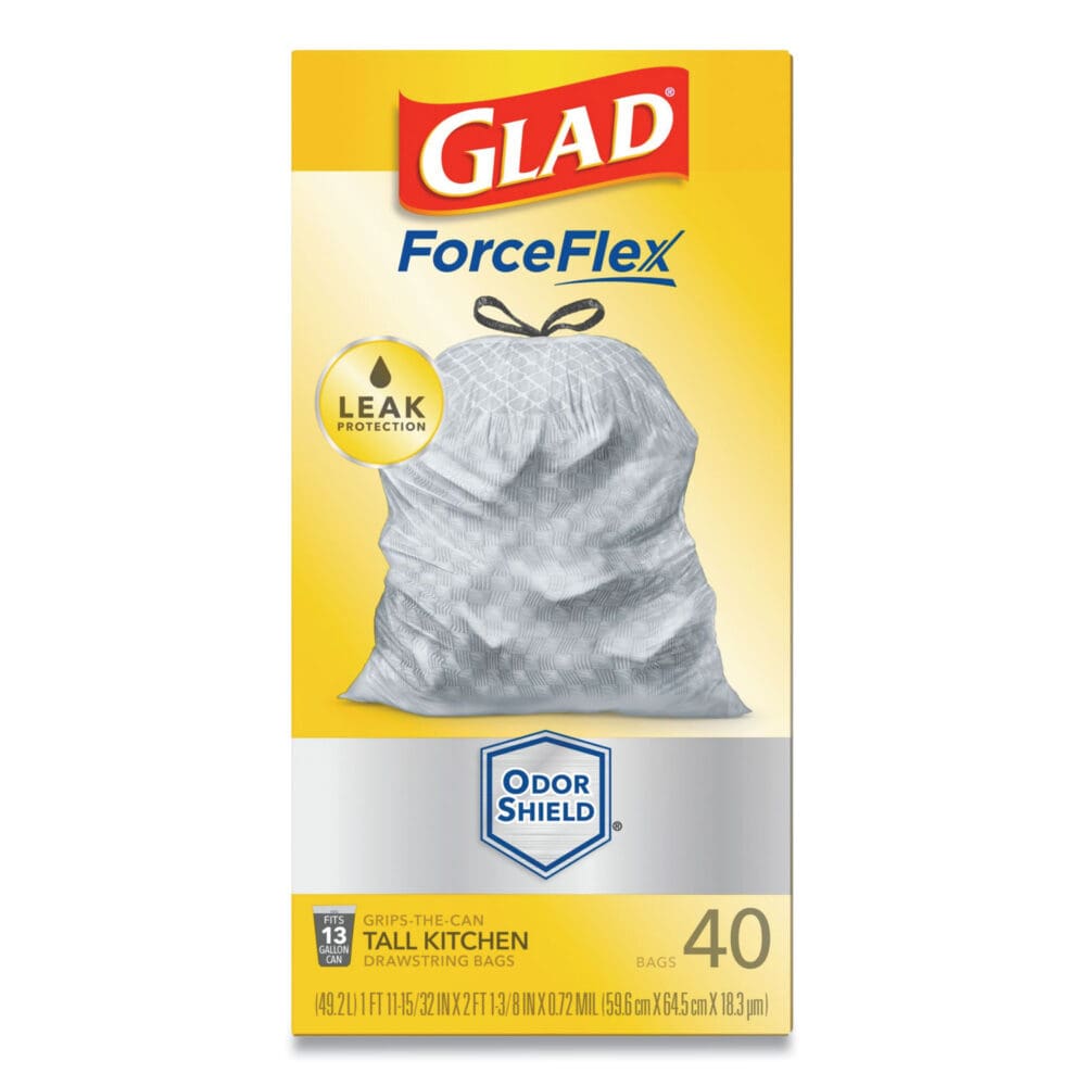 Tall Kitchen Drawstring Trash Bags, 13 gal, 0.72 mil, 23.75" x 24.88", White, 240/Carton - Image 9
