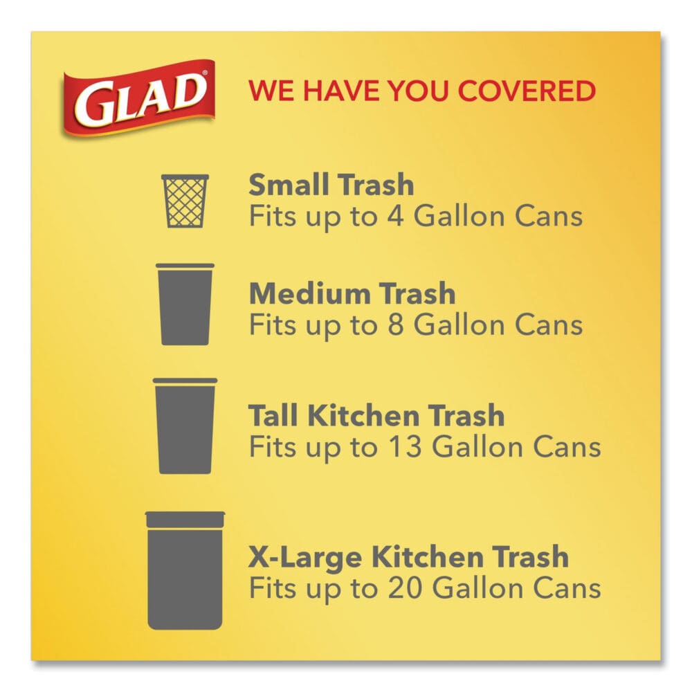 OdorShield Tall Kitchen Drawstring Bags, 13 gal, 0.95 mil, 24" x 27.38", White, 80/Box - Image 14