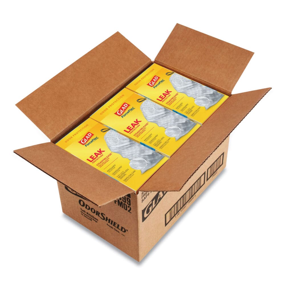 OdorShield Tall Kitchen Drawstring Bags, 13 gal, 0.72 mil, 24" x 27.38", White, 80 Bags/Box, 3 Boxes/Carton - Image 14