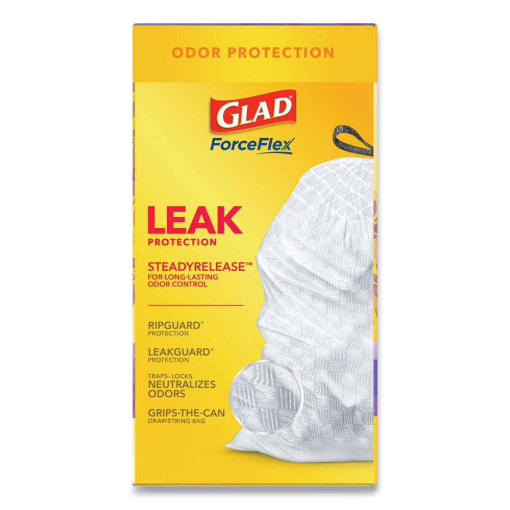 OdorShield Tall Kitchen Drawstring Bags, 13 gal, 0.95 mil, 24" x 27.38", White, 80/Box - Image 8