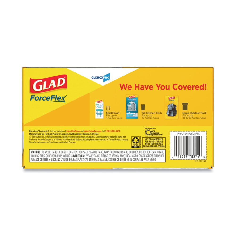 Tall Kitchen Drawstring Trash Bags, 13 gal, 0.72 mil, 24" x 27.38", Gray, 100 Bags/Box, 4 Boxes/Carton - Image 5