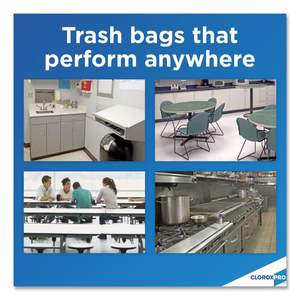 Tall Kitchen Drawstring Trash Bags, 13 gal, 0.72 mil, 24" x 27.38", Gray, 100 Bags/Box, 4 Boxes/Carton - Image 10