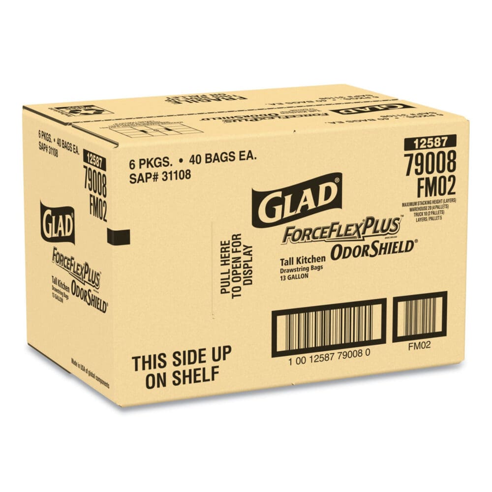 Tall Kitchen Drawstring Trash Bags, 13 gal, 0.72 mil, 23.75" x 24.88", White, 240/Carton - Image 14