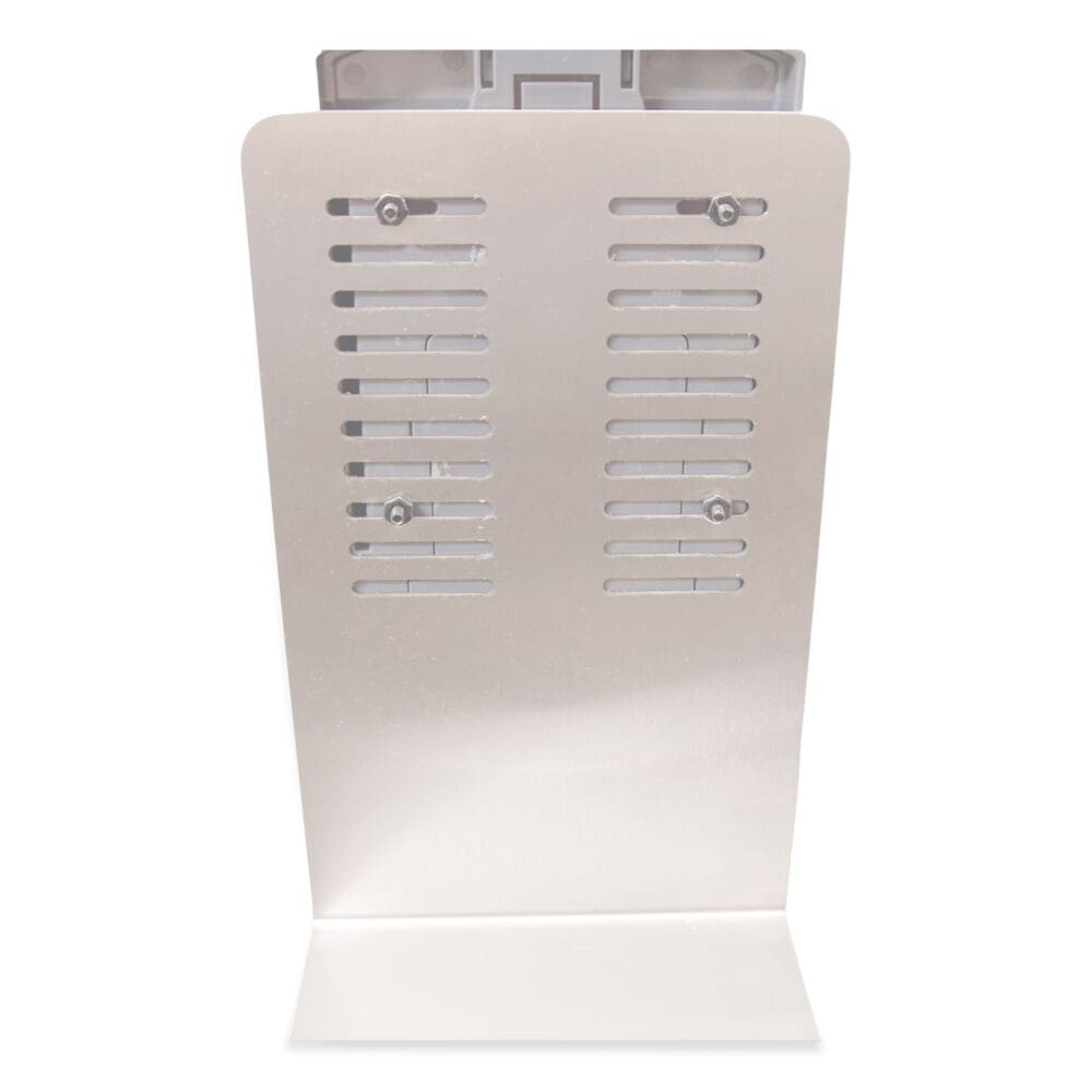 Hand Sanitizer Stand with Hands Free Dispenser, 1,000 mL, 12 x 16 x 51, Silver/White/Black - Image 2