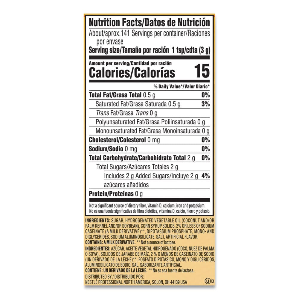 Non-Dairy Powdered Creamer, Hazelnut, 15 oz Canister, 12/Carton - Image 3