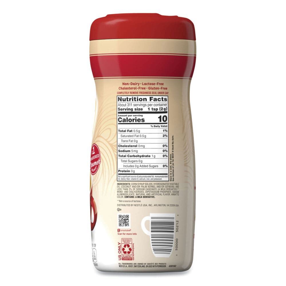 Non-Dairy Powdered Creamer, Original, 22 oz Canister, 12/Carton - Image 2