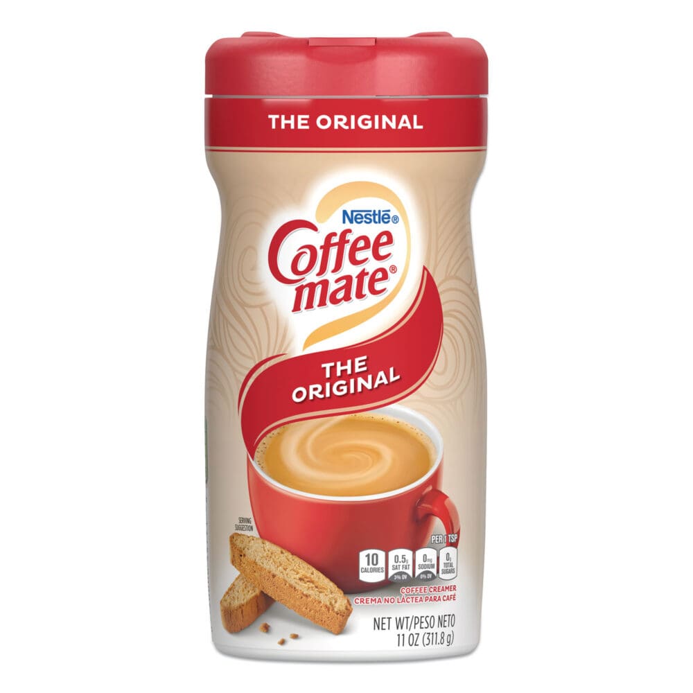 Non-Dairy Powdered Creamer, Original, 11 oz Canister, 12/Carton - Image 2