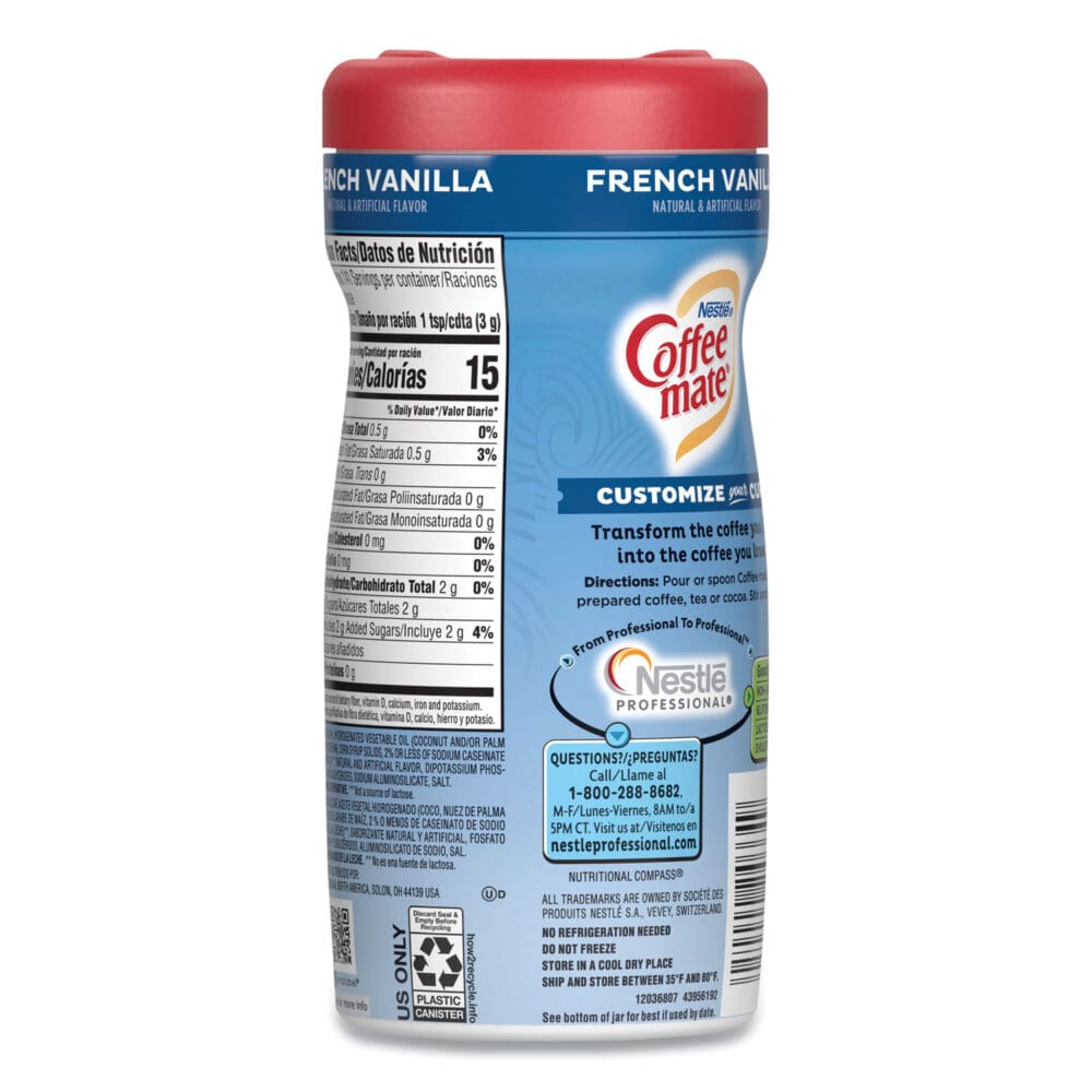 French Vanilla Creamer Powder, 15oz Plastic Bottle - Image 4