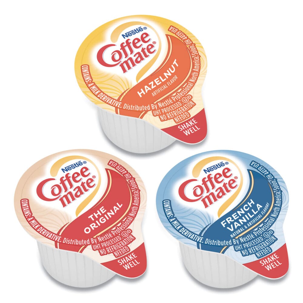 Liquid Coffee Creamer, French Vanilla/Hazelnut/Original, 0.38 oz Mini Cups, 150 Cups/Carton - Image 4