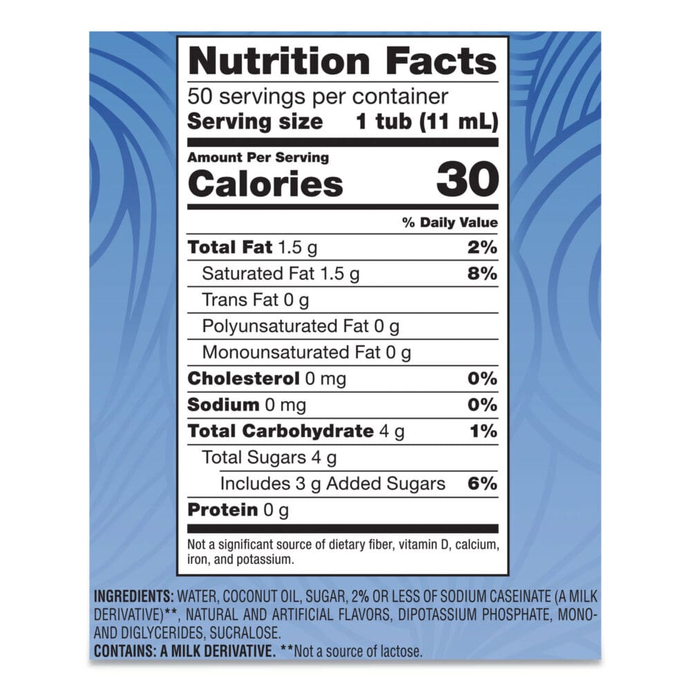 Liquid Coffee Creamer, Pumpkin Spice, 0.38 oz Mini Cups, 50/Box - Image 2