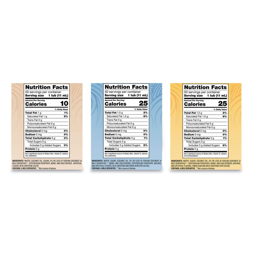 Liquid Coffee Creamer, French Vanilla/Hazelnut/Original, 0.38 oz Mini Cups, 150 Cups/Carton - Image 2