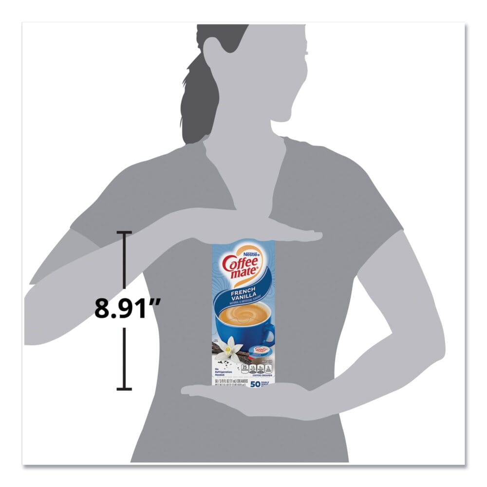 Liquid Coffee Creamer, French Vanilla, 0.38 oz Mini Cups, 50/Box, 4 Boxes/Carton, 200 Total/Carton - Image 5