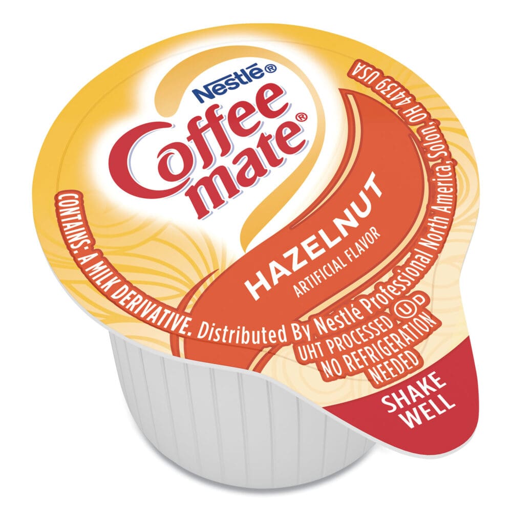 Liquid Coffee Creamer, Hazelnut, 0.38 oz Mini Cups, 180/Carton - Image 6