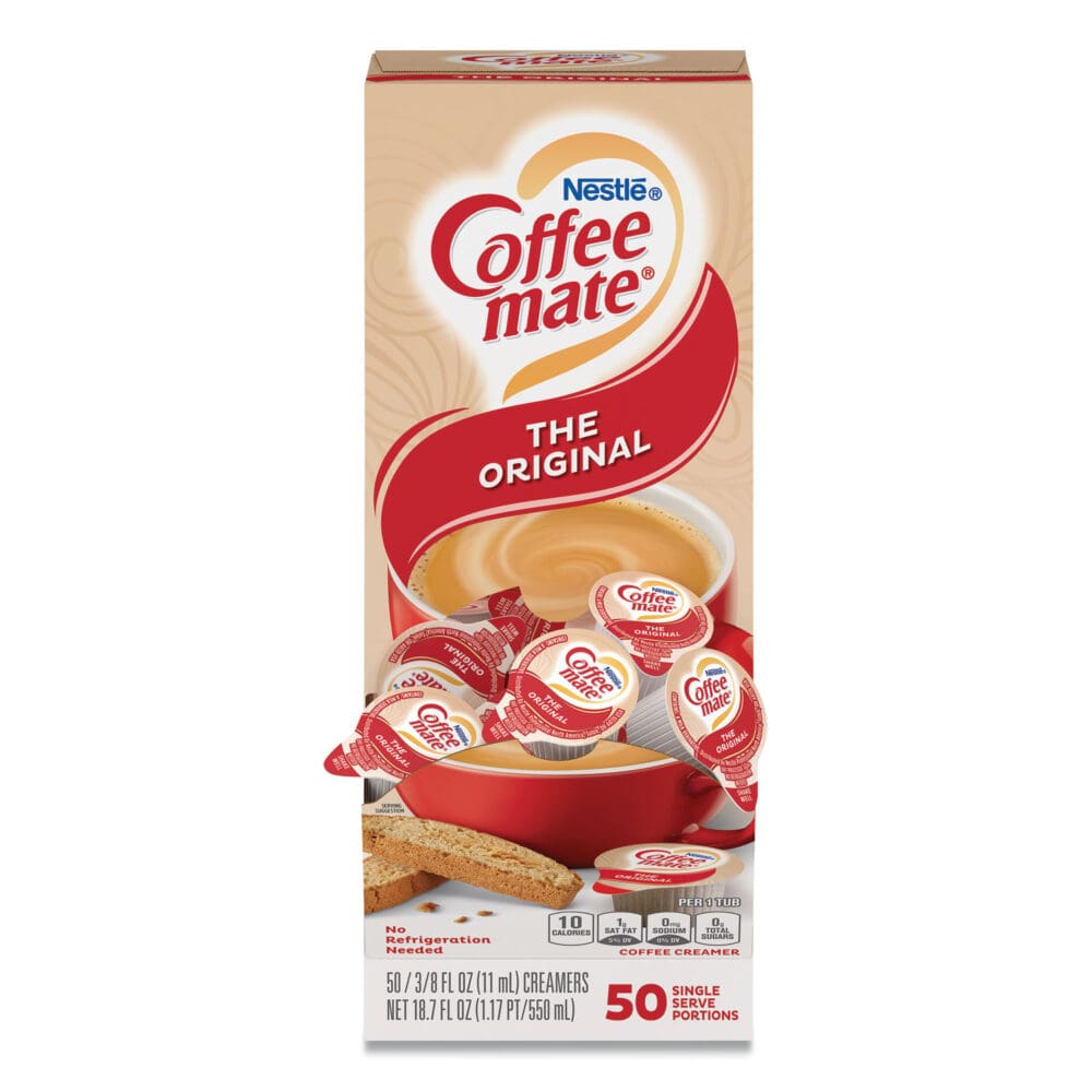 Liquid Coffee Creamer, Original, 0.38 oz Mini Cups, 50/Box, 4 Boxes/Carton, 200 Total/Carton - Image 8