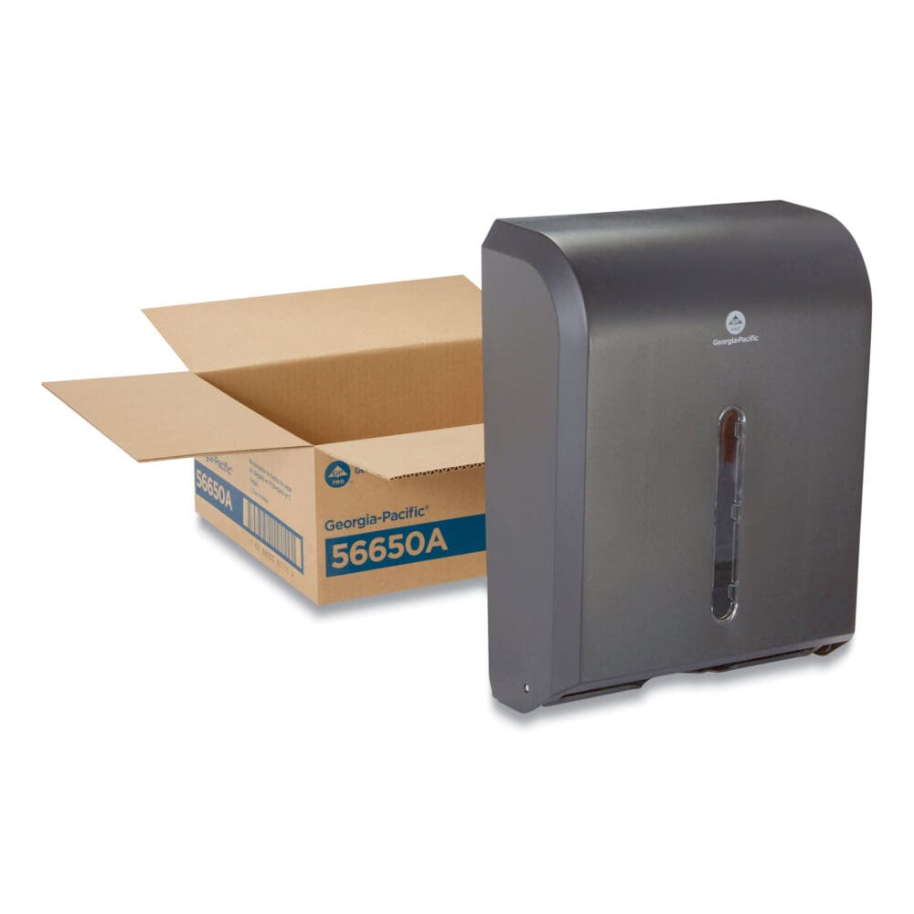 Dispenser for Combi-fold C-Fold/Multifold/BigFold Towels, 12.3 x 6 x 15.5, Black - Image 2