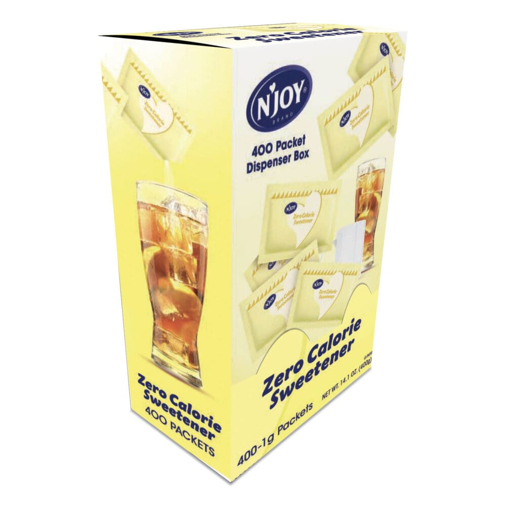 Yellow Sucralose Zero Calorie Sweetener Packets, 0.04 oz Packet, 400 Packets/Box - Image 3
