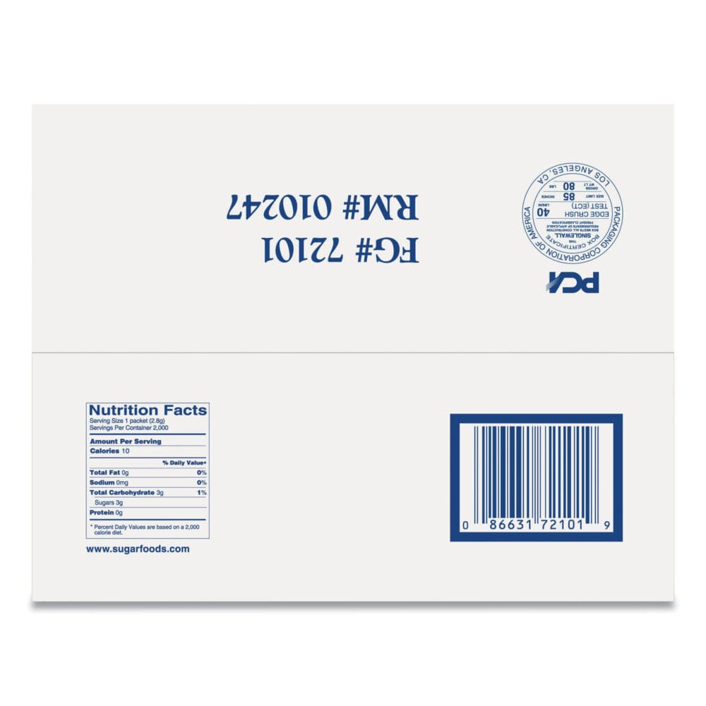 Sugar Packets, 0.1 oz, 2,000 Packets/Box - Image 4