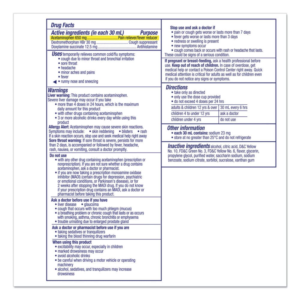 NyQuil Cold and Flu Nighttime Liquid, 12 oz Bottle - Image 2