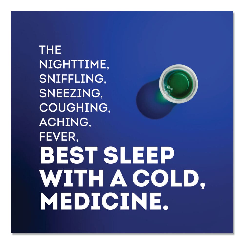 NyQuil Cold and Flu Nighttime Liquid, 12 oz Bottle - Image 6