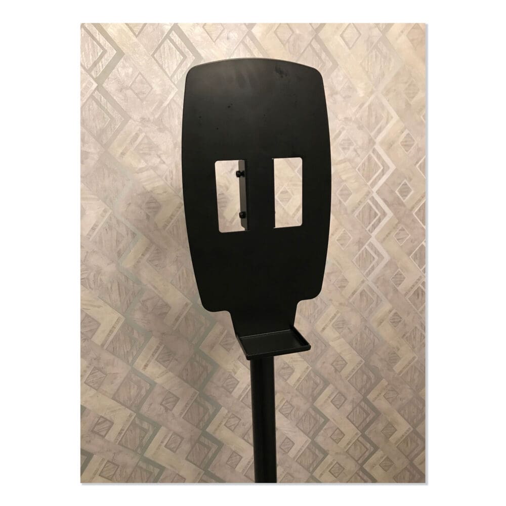 Floor Stand for Sanitizer Dispensers, Height Adjustable from 50" to 60", Black - Image 5