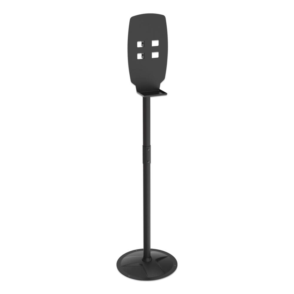 Floor Stand for Sanitizer Dispensers, Height Adjustable from 50" to 60", Black - Image 14