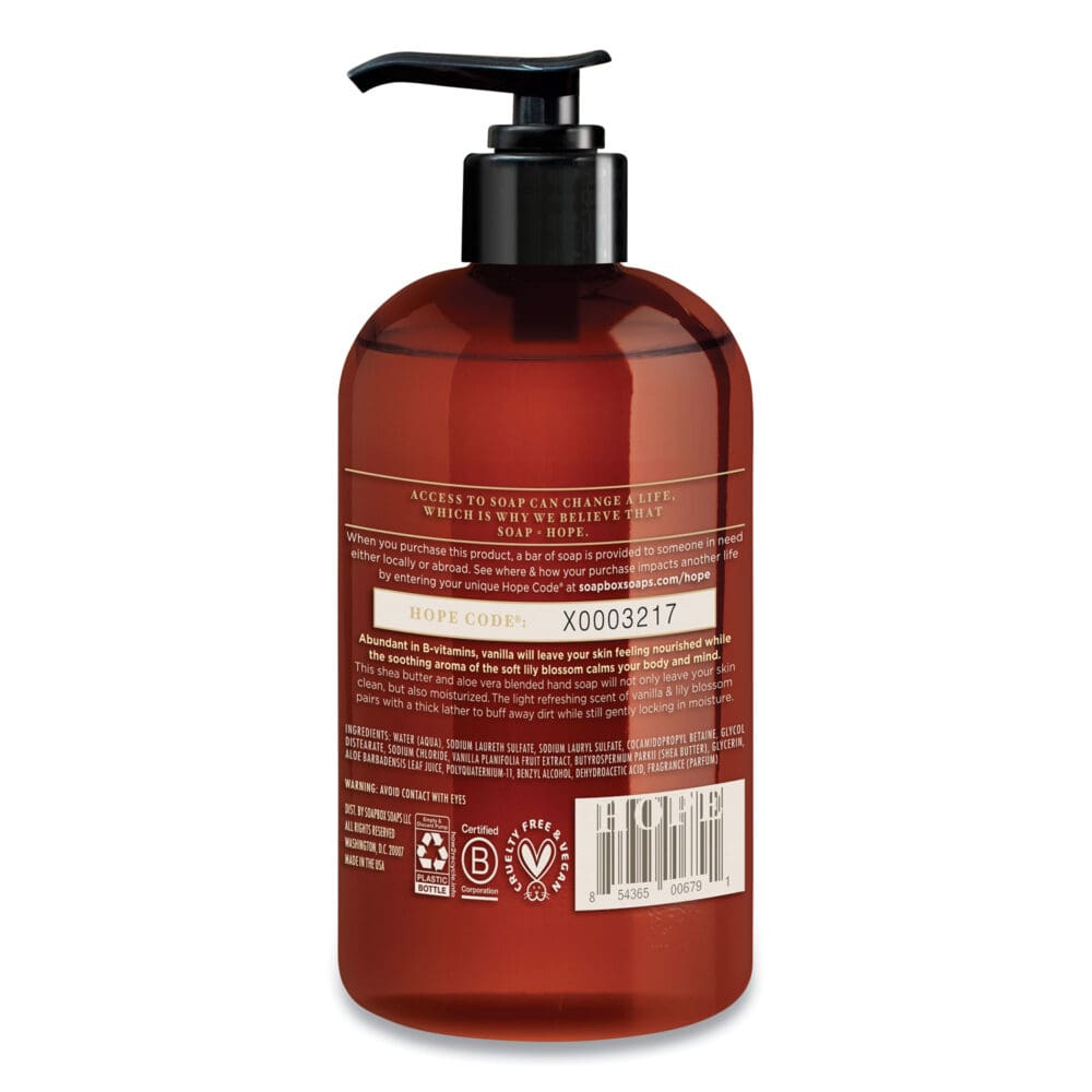Hand Soap, Vanilla and Lily Blossom, 12 oz Pump Bottle, 3/Box - Image 2
