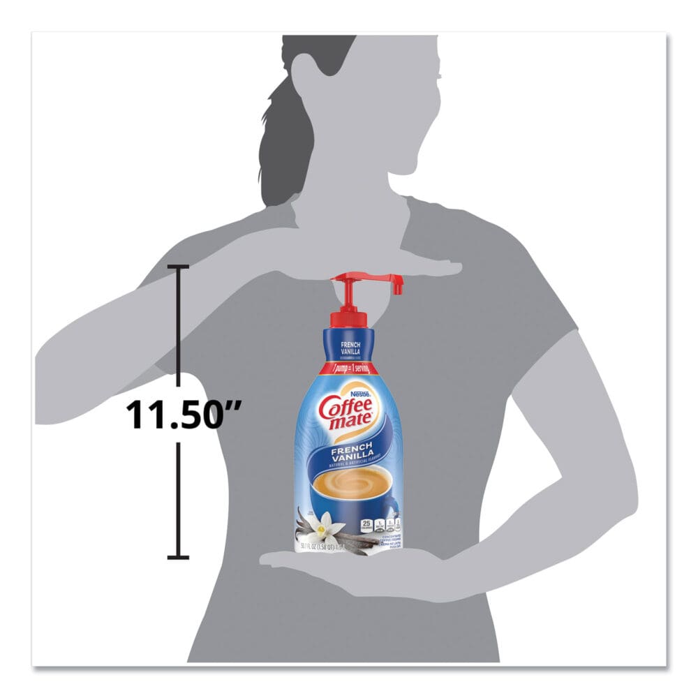 Liquid Coffee Creamer, French Vanilla, 1.5 Liter Pump Bottle, 2/Carton - Image 2