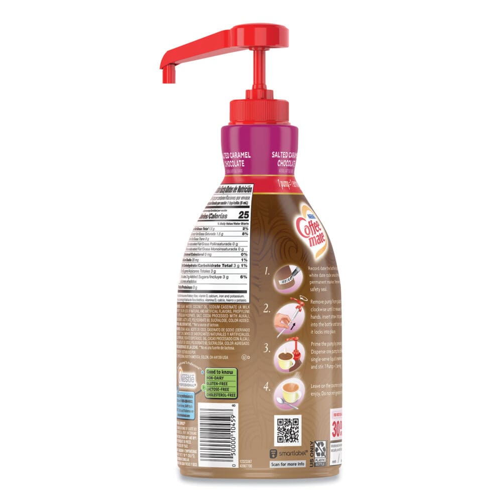 Liquid Creamer Pump Bottle, Salted Caramel Chocolate, 1.5 Liter - Image 8