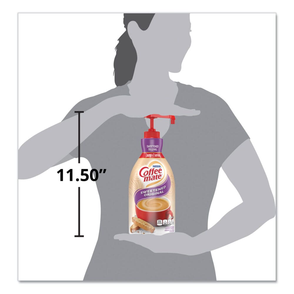 Liquid Coffee Creamer, Sweetened Original, 1.5 Liter Pump Bottle, 2/Carton - Image 2