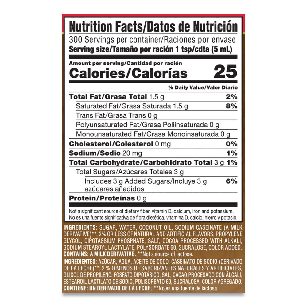 Liquid Creamer Pump Bottle, Salted Caramel Chocolate, 1.5 Liter - Image 7