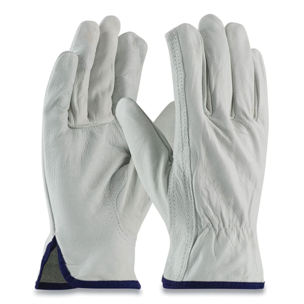 Economy Grade Top-Grain Cowhide Leather Work Gloves, X-Large, Tan - Image 2