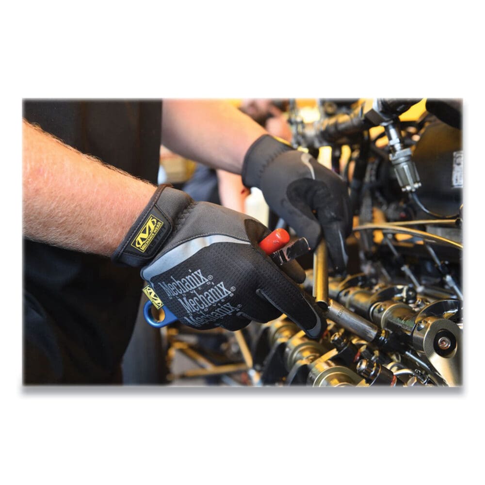 FastFit Work Gloves, Black/Gray, Large - Image 3