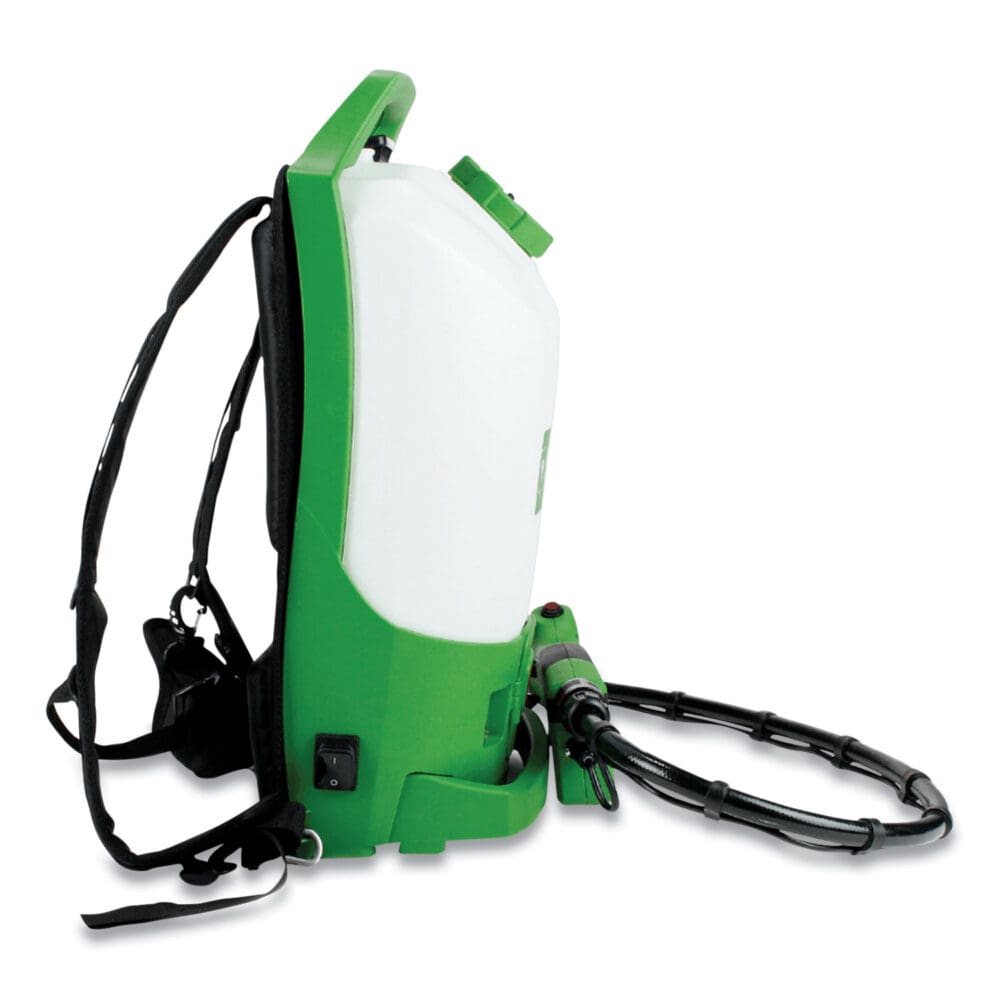 Professional Cordless Electrostatic Backpack Sprayer, 2.25 gal, 0.65" x 48" Hose, Green/Translucent White/Black - Image 4