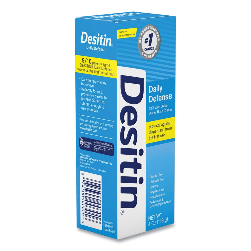 Daily Defense Baby Diaper Rash Cream with Zinc Oxide, 4 oz Tube - Image 3