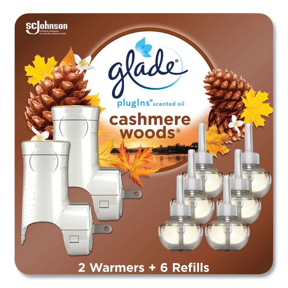 Plugin Scented Oil, Cashmere Woods, 0.67 oz, 2 Warmers and 6 Refills/Pack - Image 4