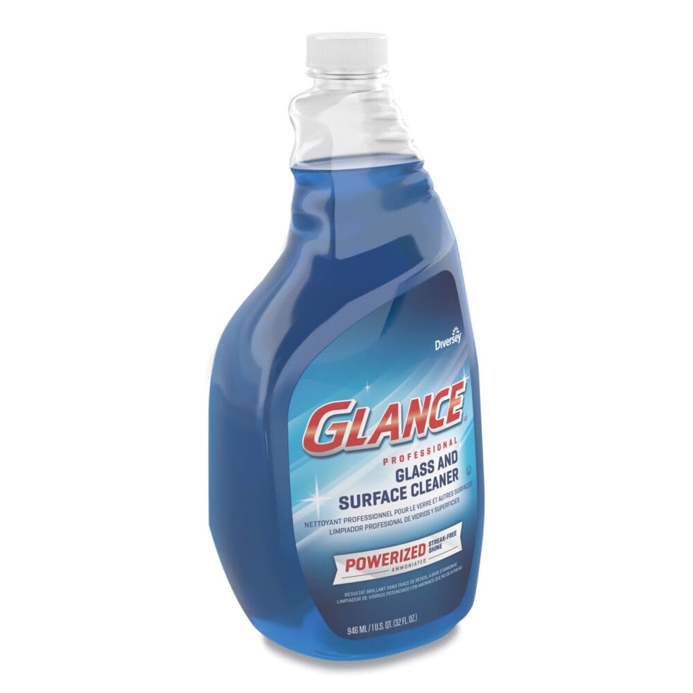 Glance Powerized Glass and Surface Cleaner, Liquid, 32 oz, 4/Carton - Image 3