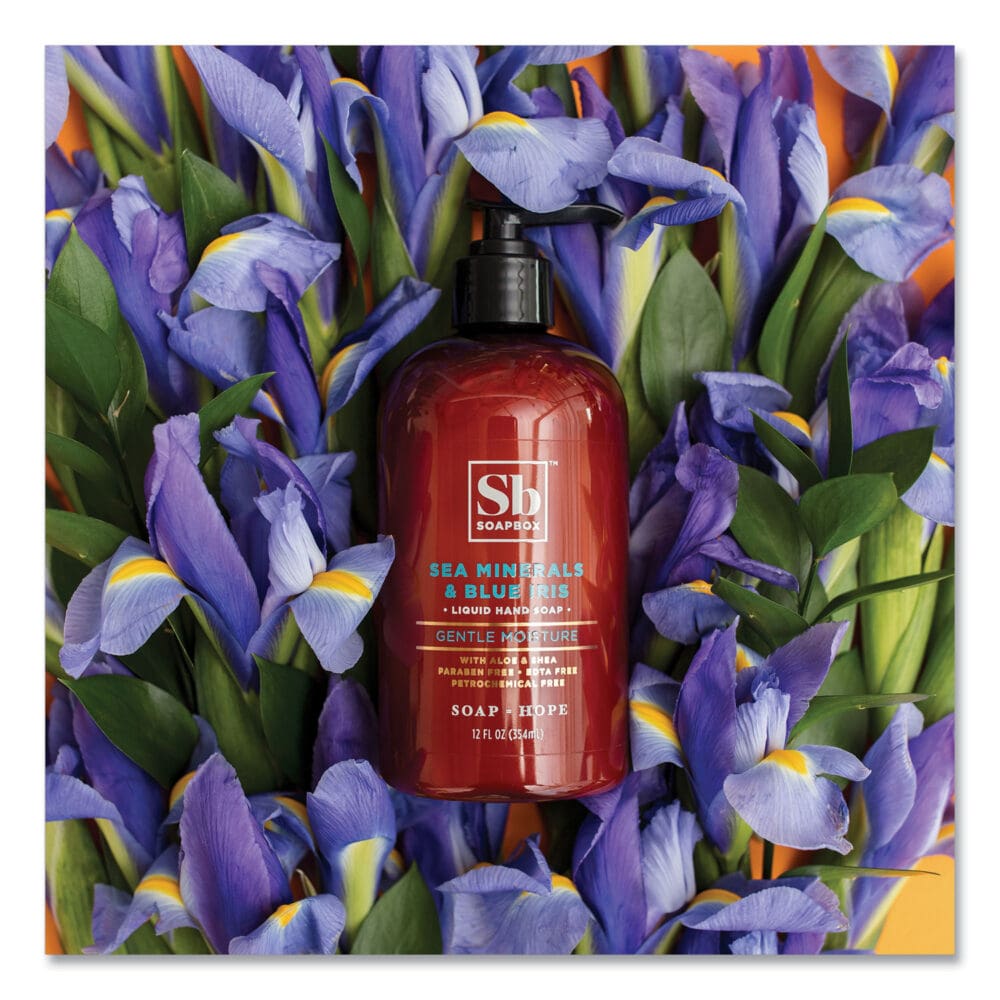 Hand Soap, Sea Minerals and Blue Iris, 12 oz, 12/Carton - Image 5