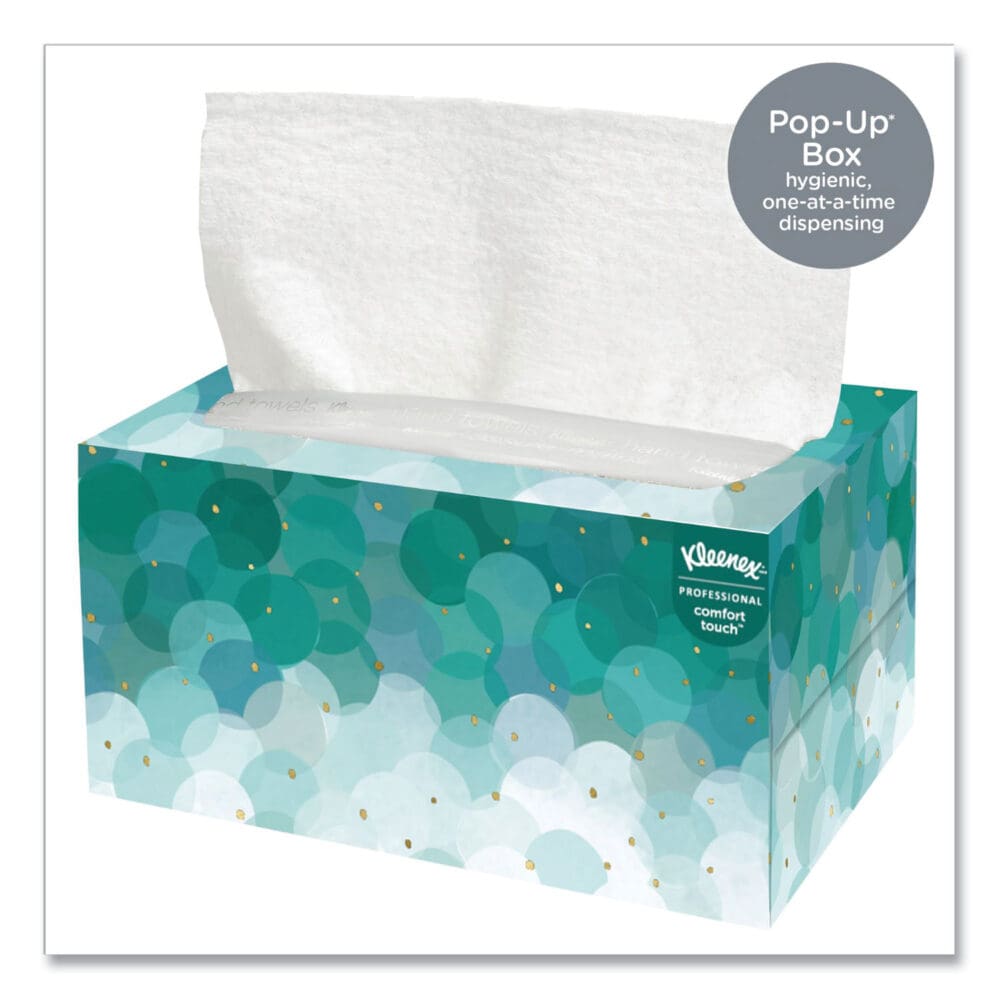 Ultra Soft Hand Towels, POP-UP Box, 1-Ply, 8.9 x 10, White, 70/Box, 18 Boxes/Carton - Image 2