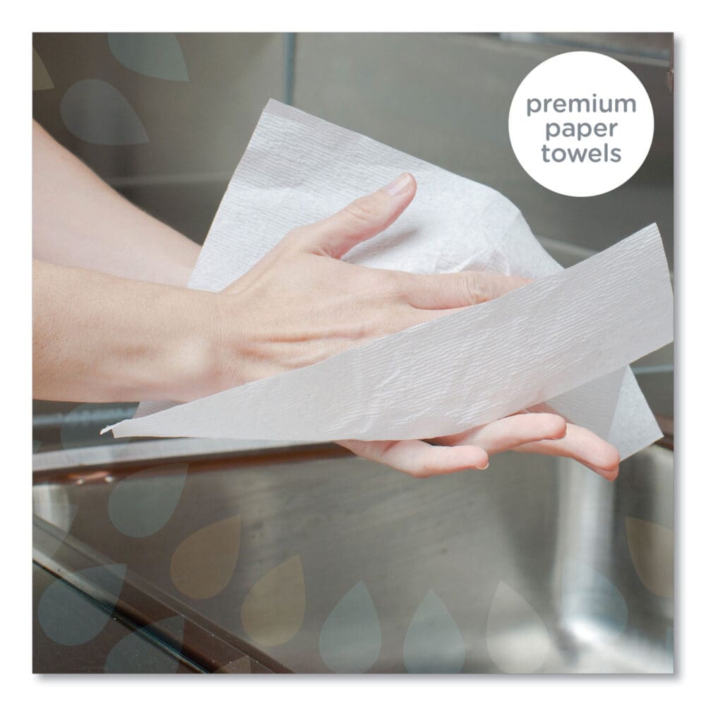 Ultra Soft Hand Towels, POP-UP Box, 1-Ply, 9 x 10, White, 70/Box - Image 4