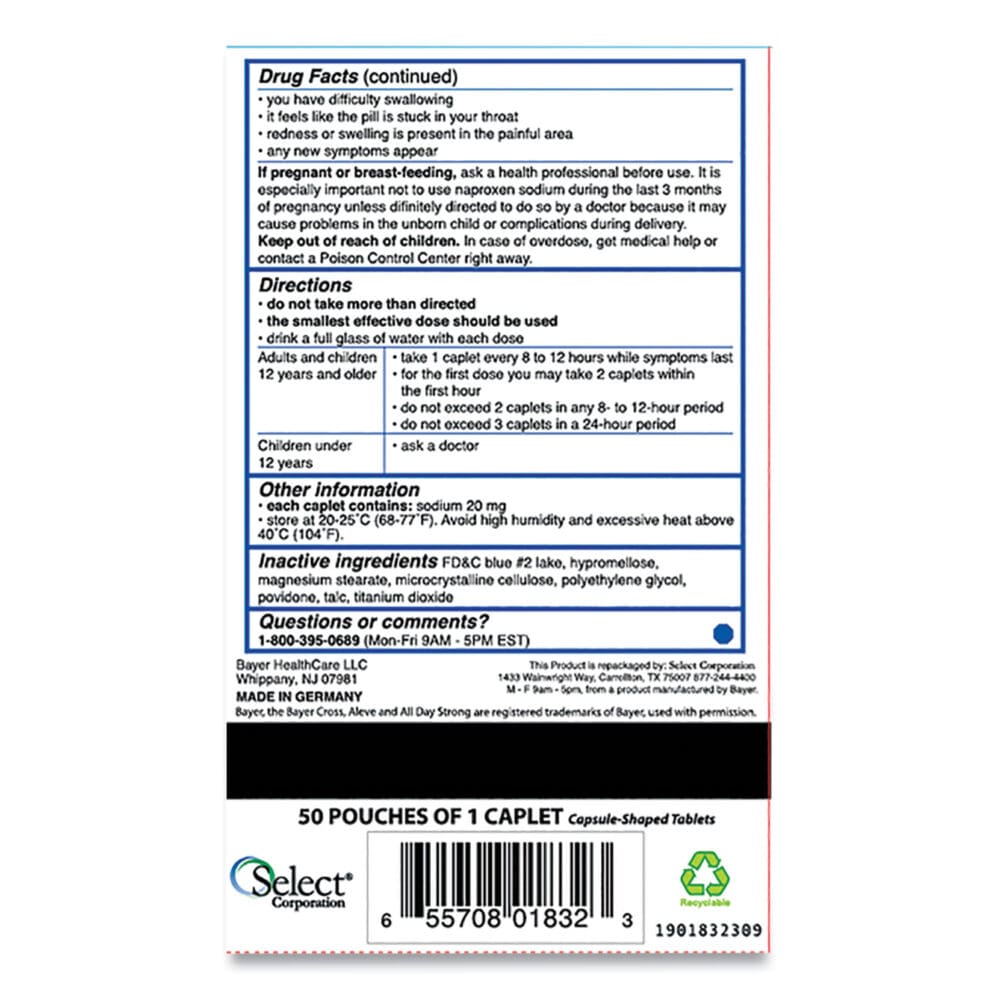 Pain Reliever Tablets, 50 Packs/Box - Image 3
