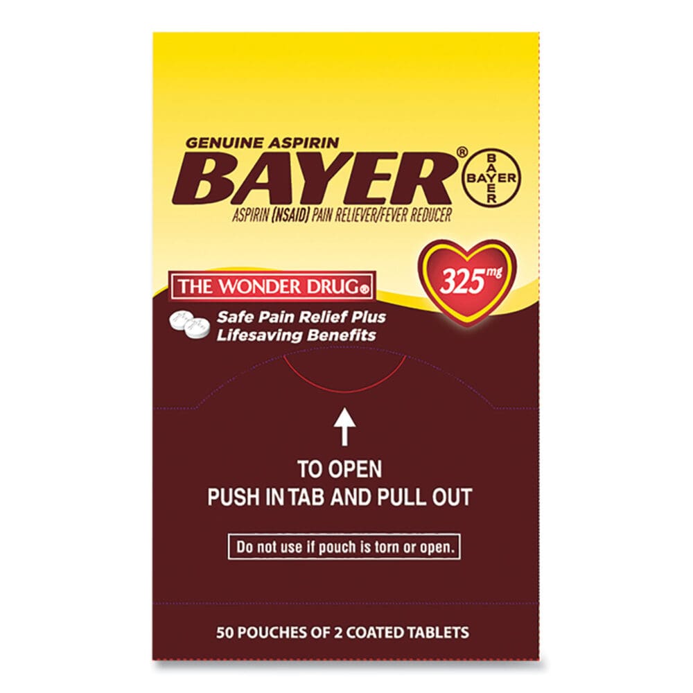 Aspirin Tablets, Two-Pack, 50 Packs/Box - Image 4