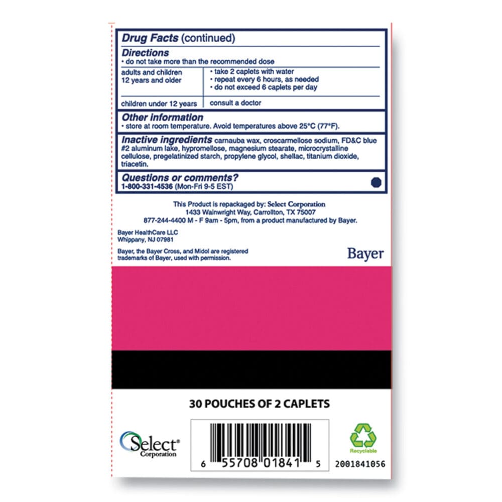 Complete Menstrual Caplets, Two-Pack, 30 Packs/Box - Image 2
