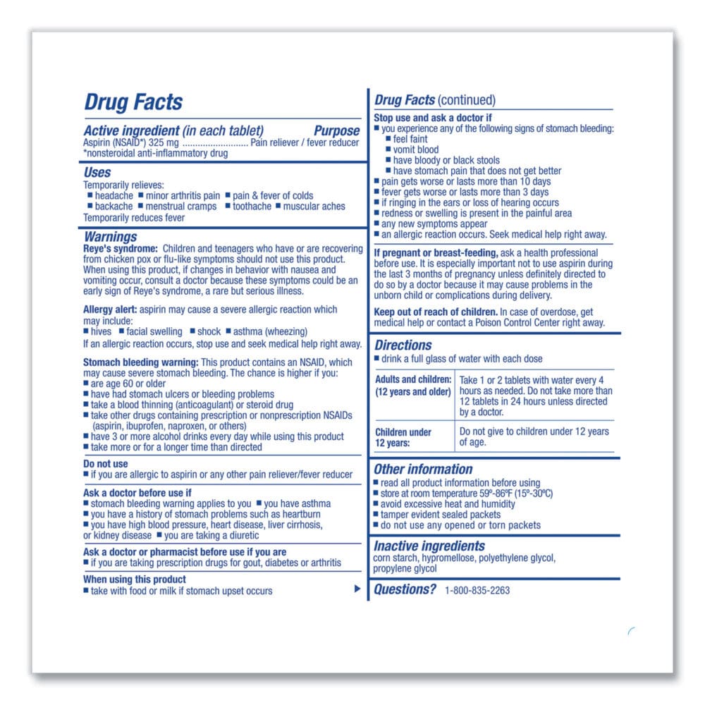 Aspirin Tablets, 250/Box - Image 2